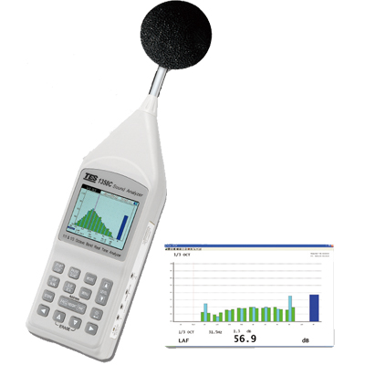 臺(tái)灣泰仕1/1 及 1/3 八音度實(shí)時(shí)音頻分析儀TES-1358C